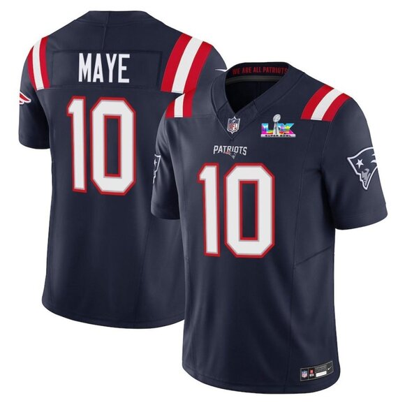 Mens or Youths Choose Drake Maye Super Bowl LX Stitched Navy Jersey Vapor